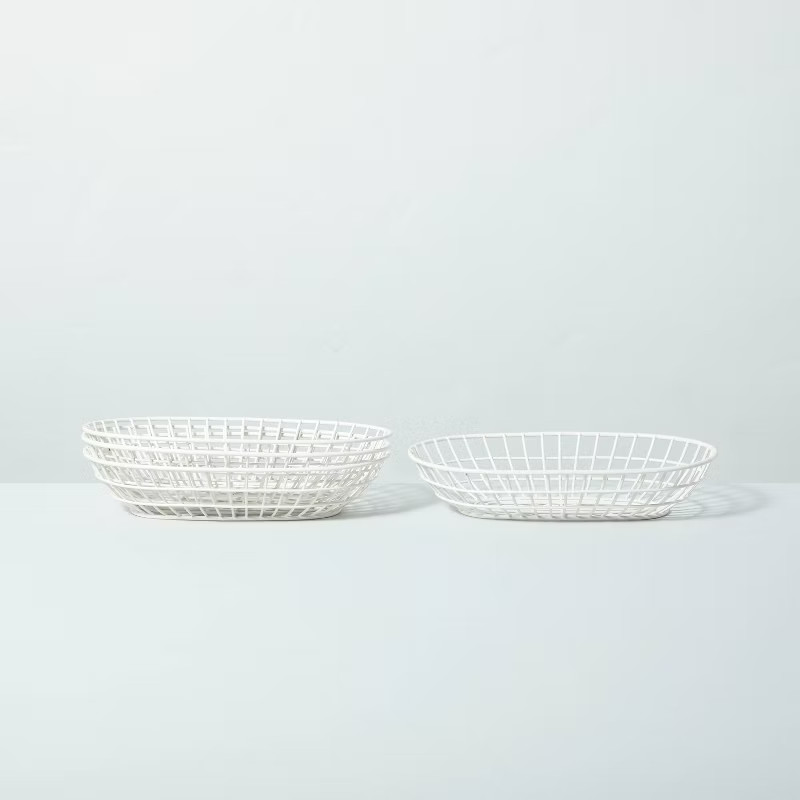 Wire BBQ Serve Basket Cream - Hearth & Hand™ with Magnolia | Target