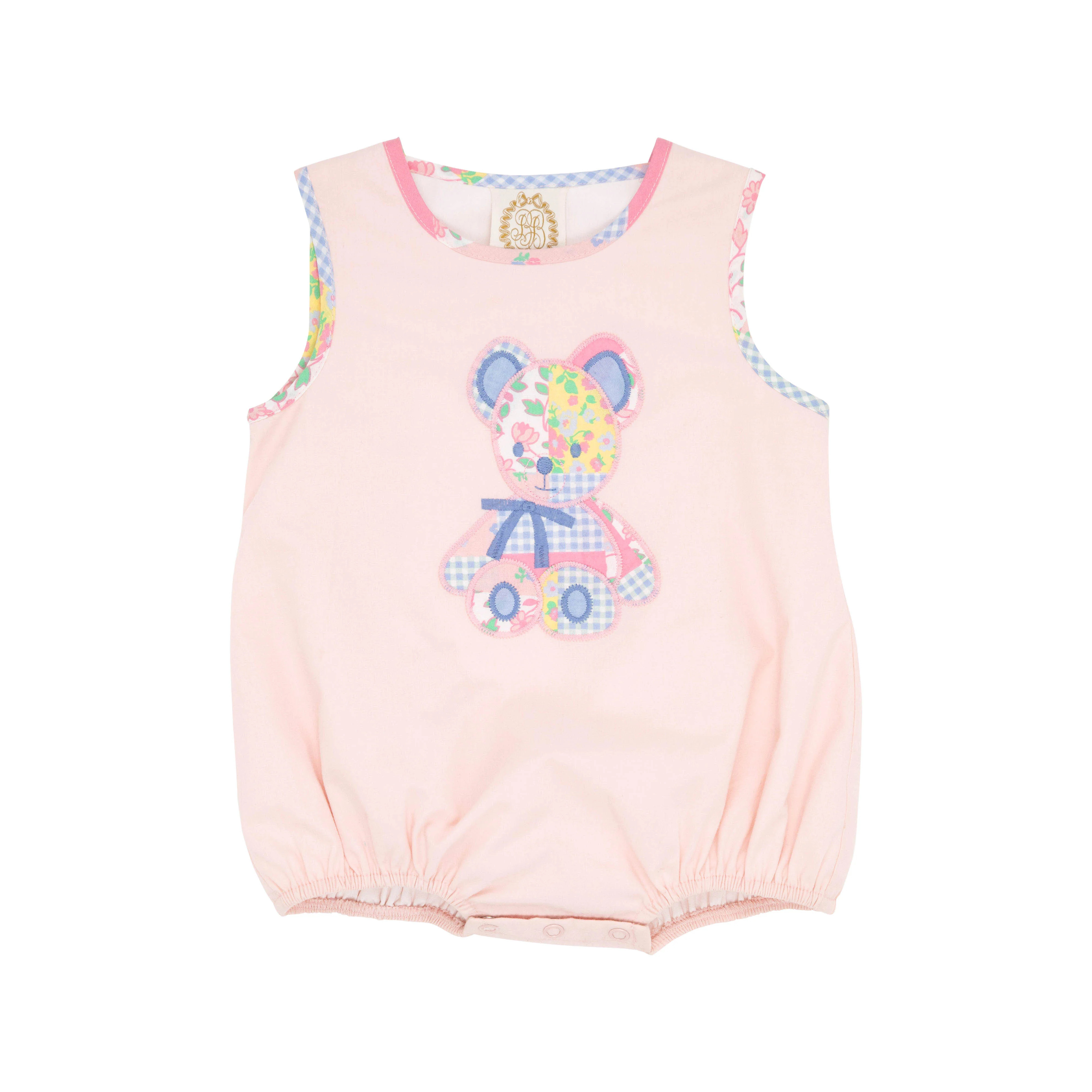 Brooksy Bubble - Palm Beach Pink with Paris Pike Patch Bear | The Beaufort Bonnet Company
