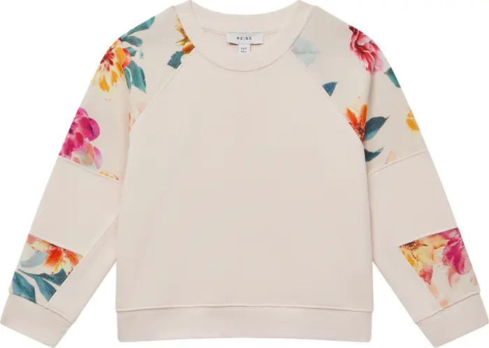 Reiss Kids' Brooke Jr. Floral Cotton Blend Sweatshirt | Nordstrom | Nordstrom
