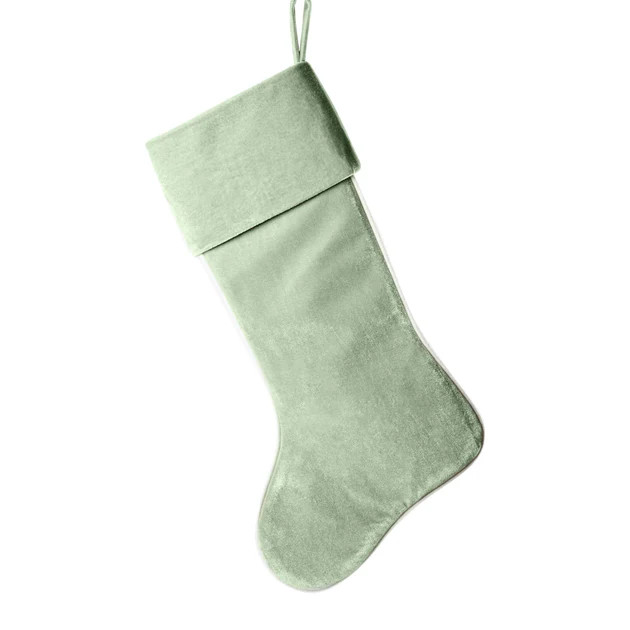 Cailíní Coastal Velvet Christmas Stocking - Seafoam | Cailini Coastal