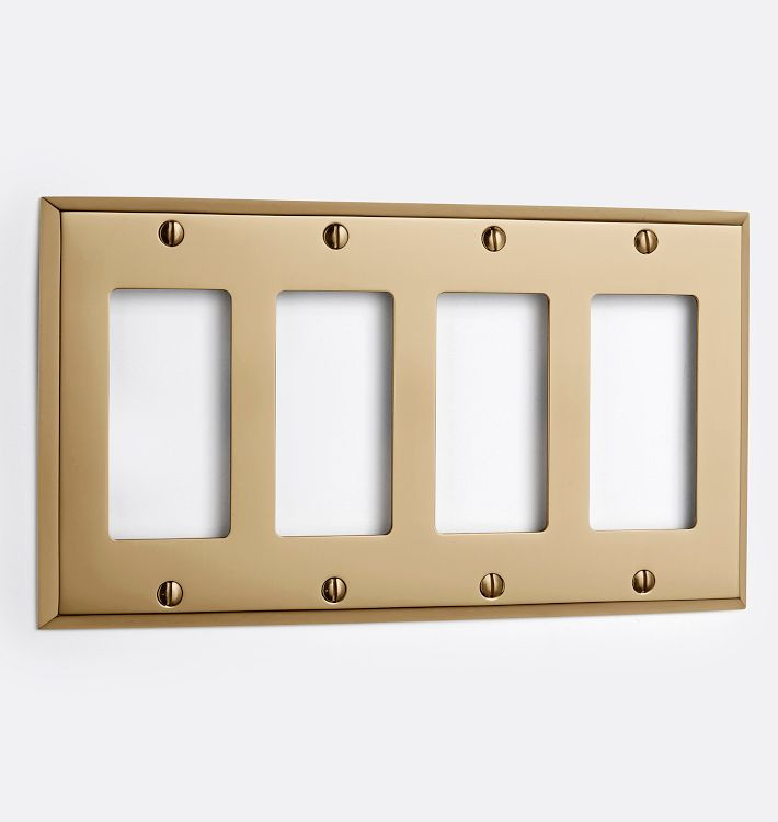 Lewis Quad GFCI Switchplate | Rejuvenation