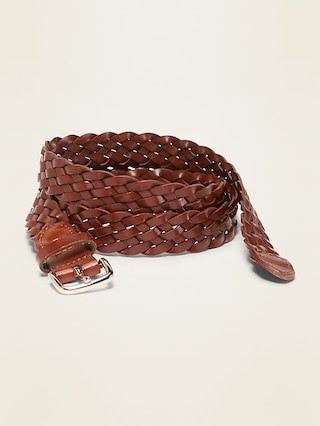 Braided Faux-Leather Belt For Women (1") | Old Navy (US)