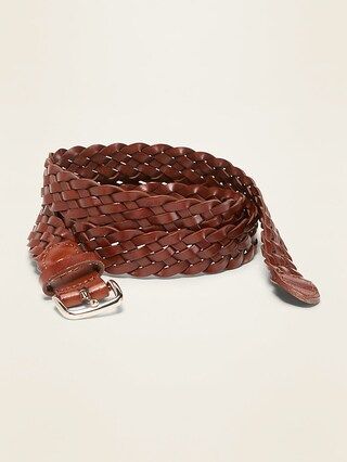Braided Faux-Leather Belt For Women (1&#x22;) | Old Navy (US)