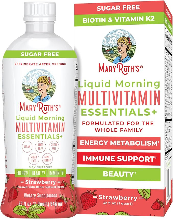 MaryRuth Organics Liquid Morning Multivitamin Essentials+ | Vitamin A C D E B6 B12 Biotin Zinc | ... | Amazon (US)