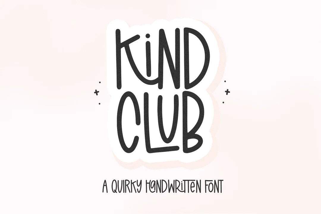Kind Club Font - Fun Handwritten Font, Cricut Fonts, Cute Fonts, Procreate Fonts, Fonts for Cricu... | Etsy (US)