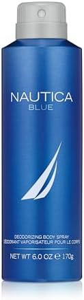 Nautica Blue Deo Body Spray 6 fl oz (Pack of 1), Notes of Basil, Jasmine, and Cedarwood, Men's Fr... | Amazon (US)