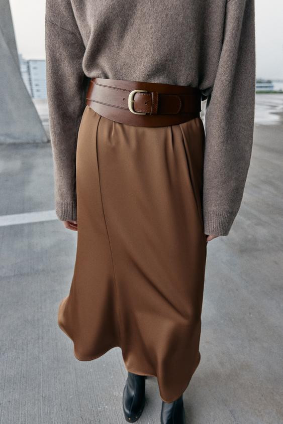 100% LEATHER WAIST BELT WITH BUCKLE | Zara US