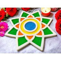 Diwali Decoration Rangoli, Mess Free Inclides 2 Mats, 9.25 in Wide For Decoration, Gift, Decor, Rangoli Mat | Etsy (US)