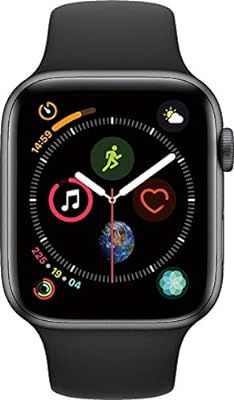 Apple Watch Series 4 (GPS, 44MM) - Space Gray Aluminum Case with Black Sport Band (Renewed) | Amazon (US)