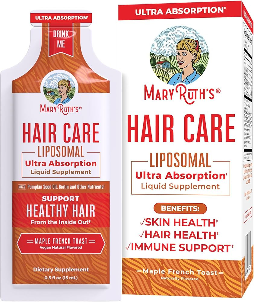 MaryRuth Organics Hair Growth Vitamins, Sugar & Gluten Free, Liquid Hair Vitamins with Vitamin D3... | Amazon (US)