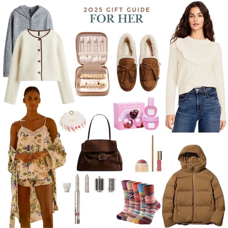 2025 gift guide for her, gifts for women, gift ideas for her, women’s gifts, handbag, women’s coat, cozy sweater, hair dryer, makeup cozy slippers 

#LTKgiftguide #LTKholiday #LTKover50style