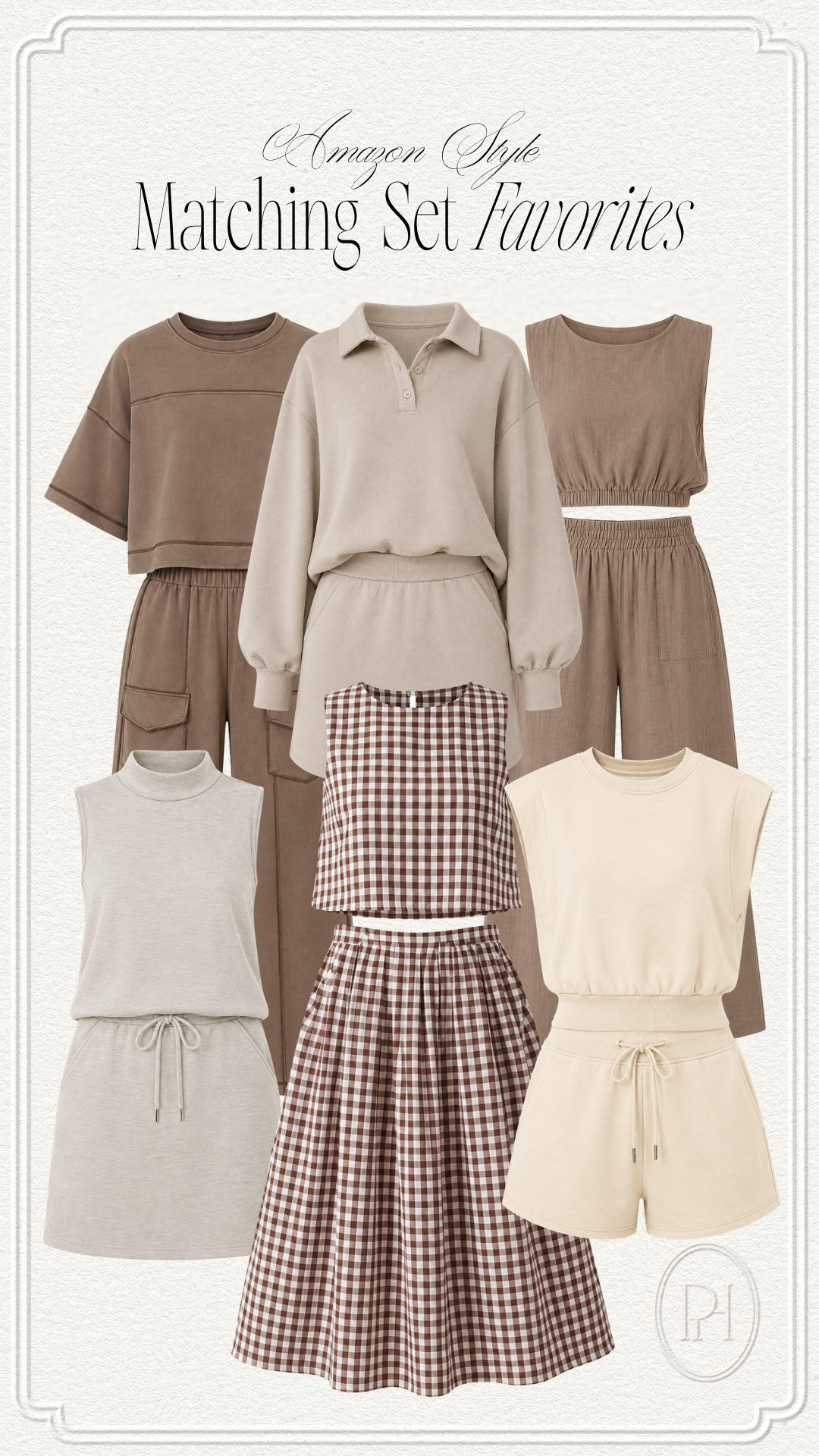 Amazon matching sets I'm loving for now through fall!

neutral matching set, brown matching set, tan matching set, cargo pants, summer set, fall set, matching skirt sets, gingham dress, gingham set, fall fashion, fall looks, fall style, fall outfit, summer style, summer looks, summer outfit, summer fashion, travel outfit, airport outfit, airport style, airport looks, neutral fashion 

 #LTKgrwm #LTKootd #LTKmomlife