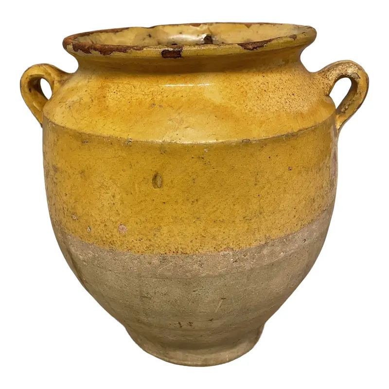 19th Century French Terracotta Confit Pot | Chairish