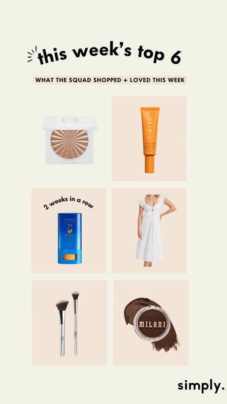 These are the top 6 products our squad shopped & loved this week! ✨

Ofra Cosmetics Highlighter, Hueguard Mineral Sunscreen, Shiseido Sunscreen, Target Women White Dress, IT Cosmetics Brushes, Milani Bronzer 

- ulta sale, travel essentials, makeup & skincare, hairstyle, women dress

#LTKstyletip #LTKfindsunder50 #LTKbeauty
