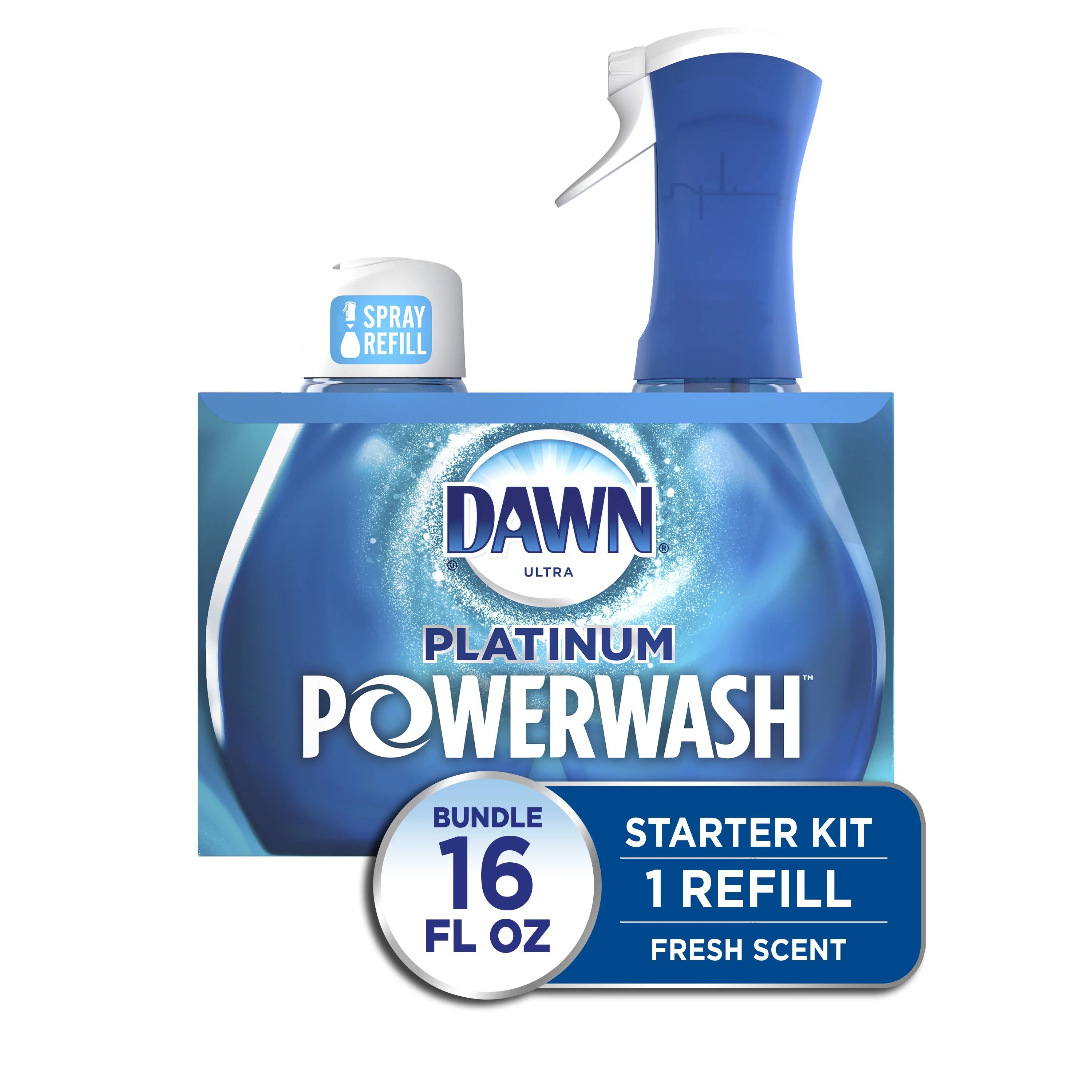 Dawn Spray Dish Soap, Fresh Scent, 16 Fluid Ounce, 1 Starter-Kit and 1 Refill - Walmart.com | Walmart (US)