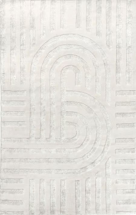 Ivory Downtown Textured 5' x 8' Area Rug | Rugs USA