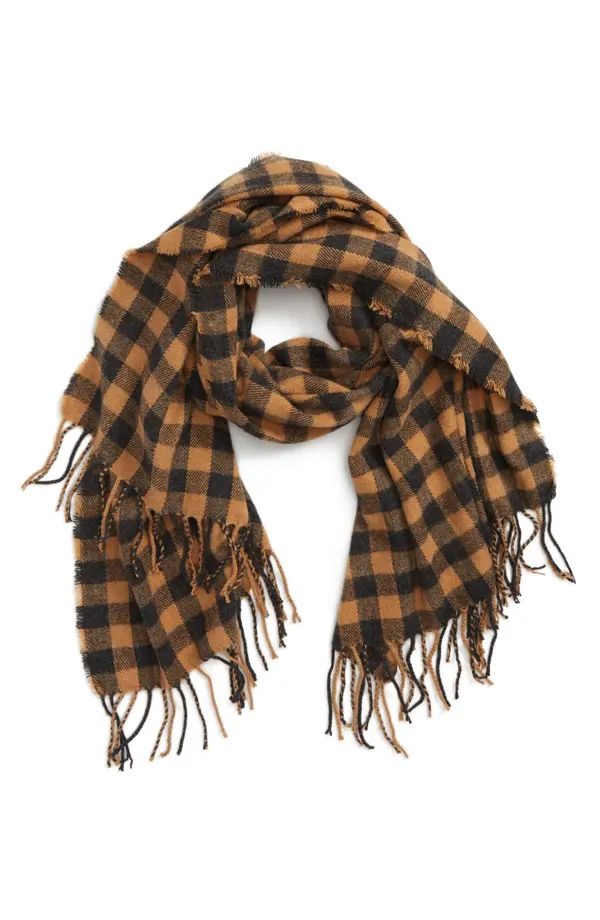 Check Fringe Scarf | Nordstrom