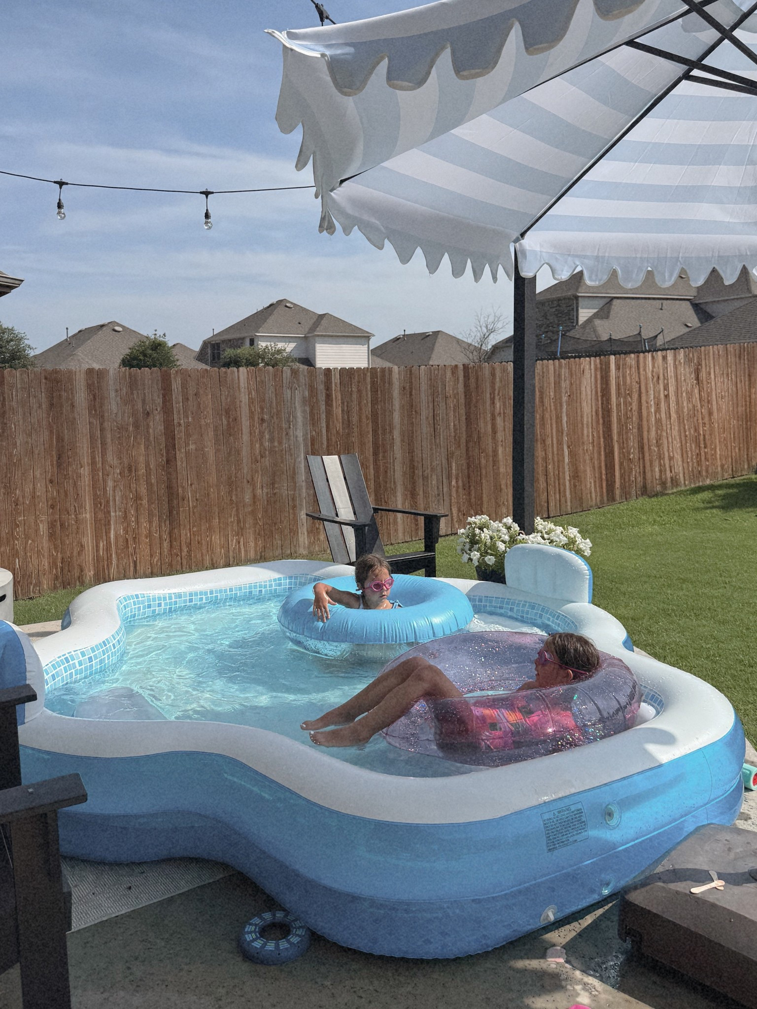 We’ve had this inflatable pool for 3 years now and it’s still going strong! We cover it every night and put mini chlorine tablets in it so we don’t have to refill it every day 

#LTKSeasonal #LTKSummerEdit