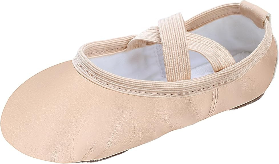 Ballet Shoes for Girls Toddler Kids Ballet Slippers Women Split Sole Leather Ballerina Dance Shoe... | Amazon (US)