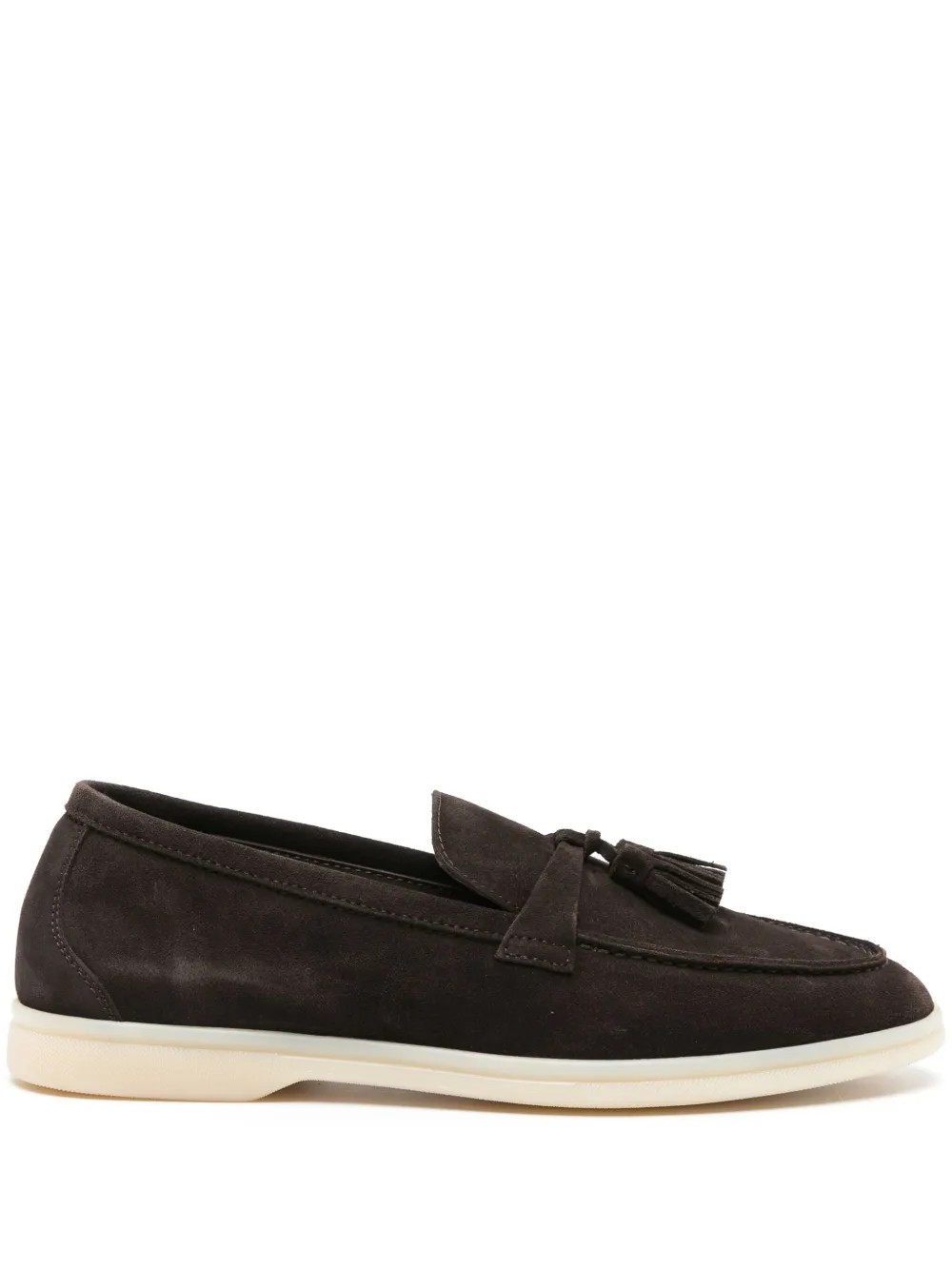 Scarosso Leandra tassel-detail Suede Loafers | Brown | FARFETCH | Farfetch Global