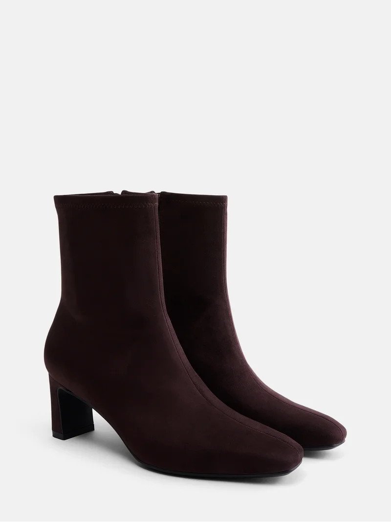 Madden NYC Women's Faux Suede Heeled Booties | Walmart (US)