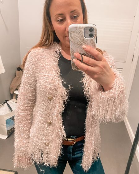 One more time.  I couldn’t resist. I love the blush pink color. It’s so soft and I love this fun look for spring. This will look great with white jeans or pants  

#LTKstyletip #LTKworkwear #LTKover40