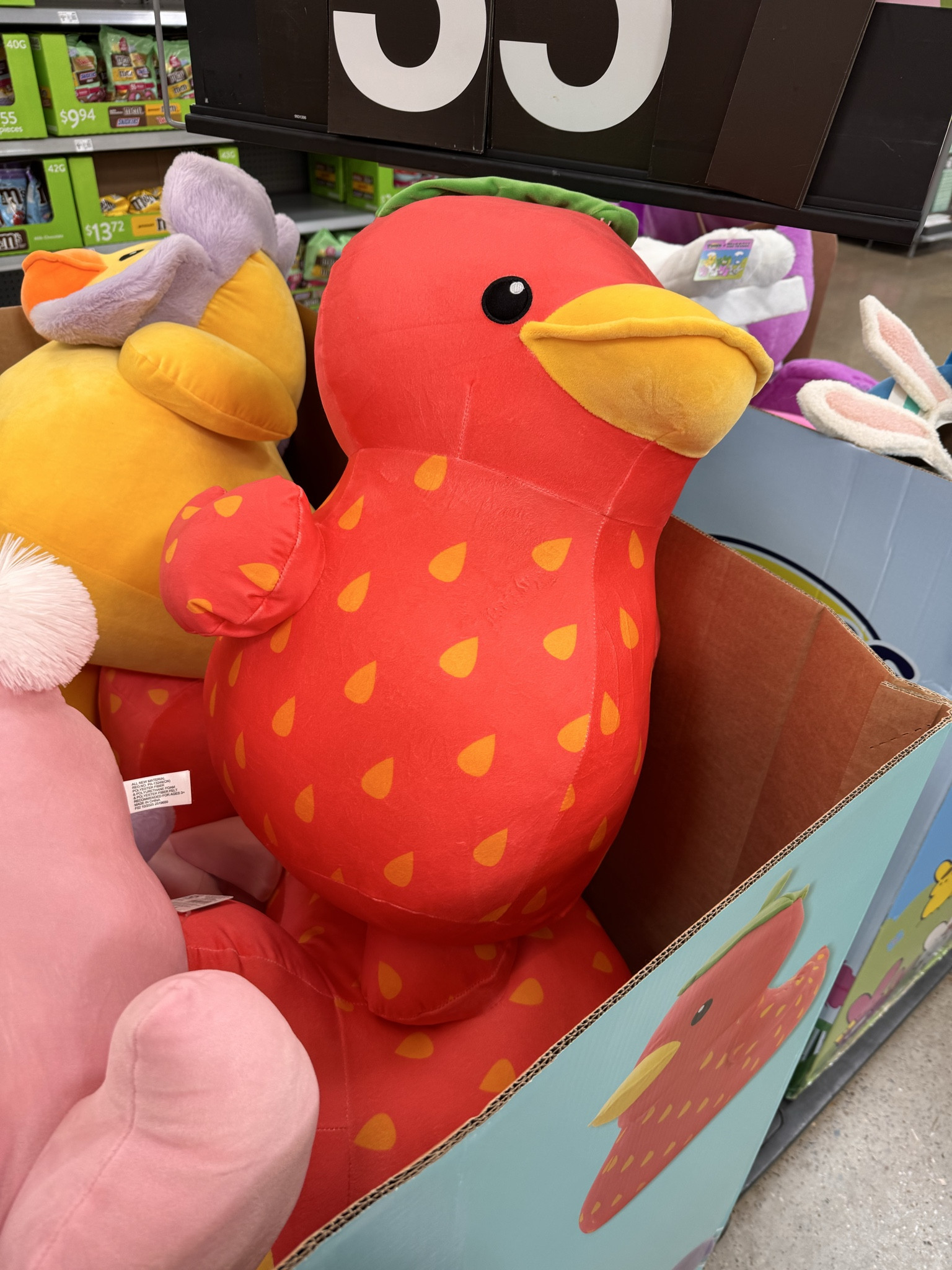 This strawberry duck plushy is HUGE and $35 🤣

#LTKmomlife #LTKKids #LTKSeasonal