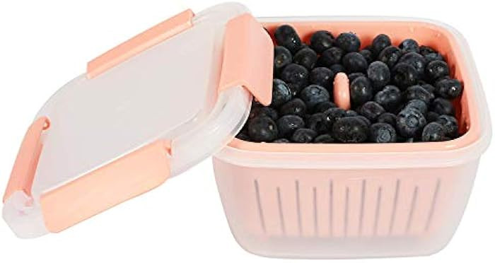 Shopwithgreen Berry Keeper Box with Strainer for Fridge, Keep Berry Fresh for 15 Days, Refrigerat... | Amazon (US)