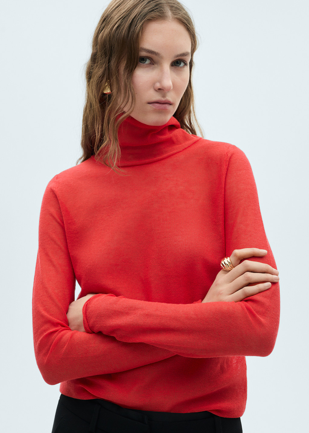 Semi-transparent turtleneck sweater - Women | MANGO USA | Mango (US/MX/AU)