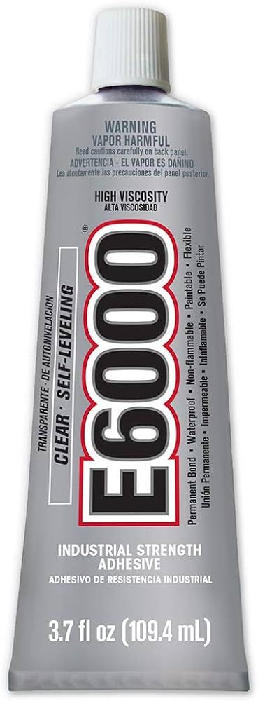 E6000 High Viscosity Adhesive, 3.7 Fluid Ounces, 1 Pack, Clear, 3 Fl OZ | Amazon (US)