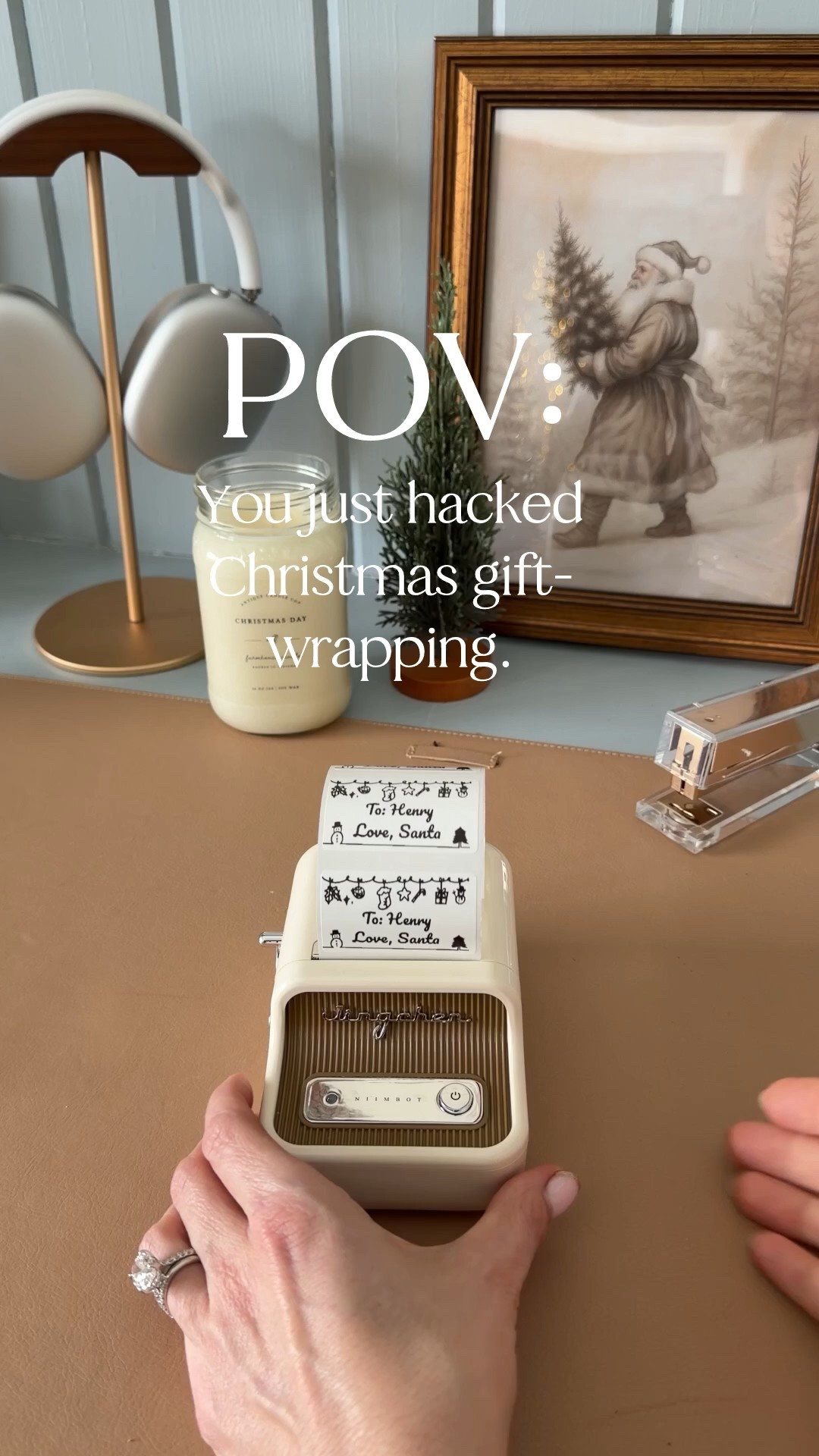 Ummm did this cute little label printer just change my gift-wrapping game?? #amazonfinds 