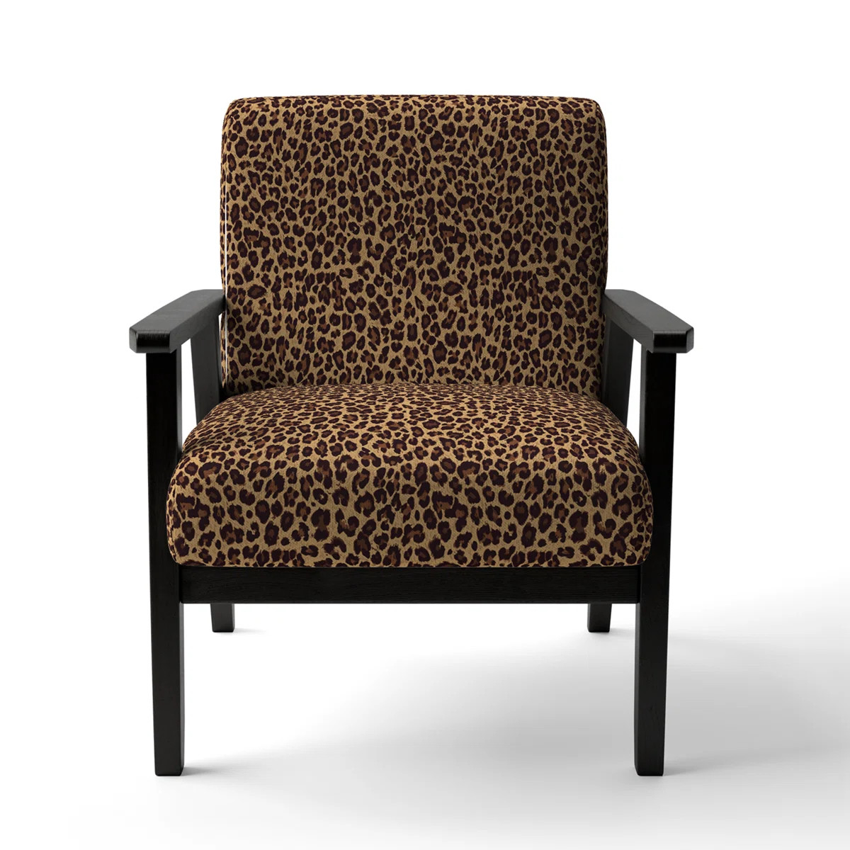 Leopard Fur II - Velvet Upholstered Cabin & Lodge Accent Arm Chair | Wayfair North America