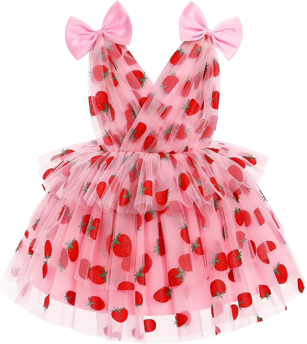 IMEKIS Toddler Girls Butterfly Birthday Dress Rainbow Tulle Formal Wedding Party Ruffle Tutu Dres... | Amazon (US)