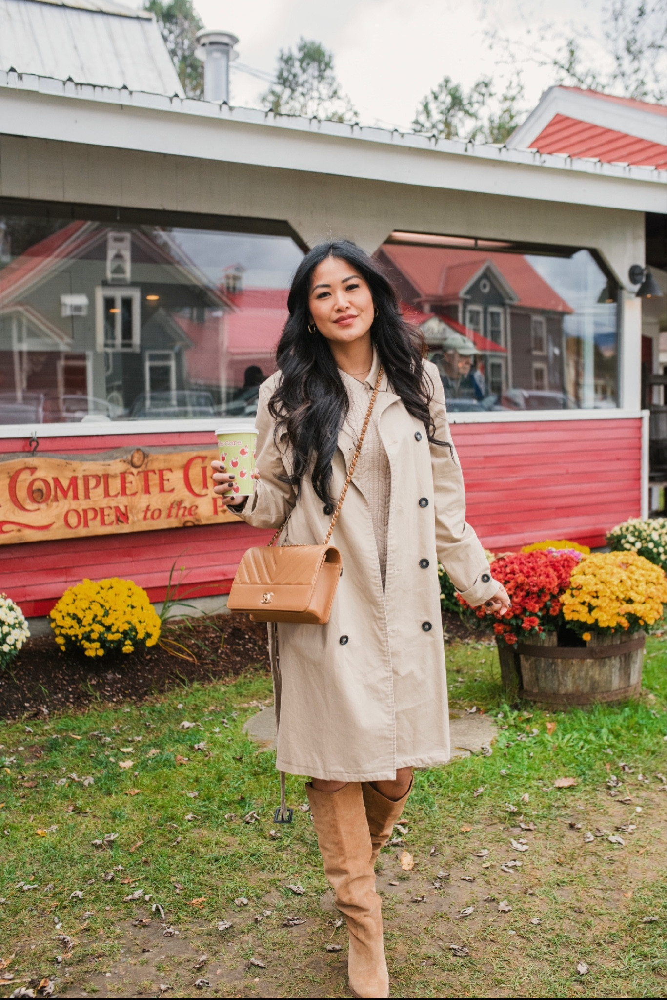 Fall outfit with a lightweight trench coat, knee high suede boots. The perfect look for fall! 

#LTKSeasonal #LTKshoecrush