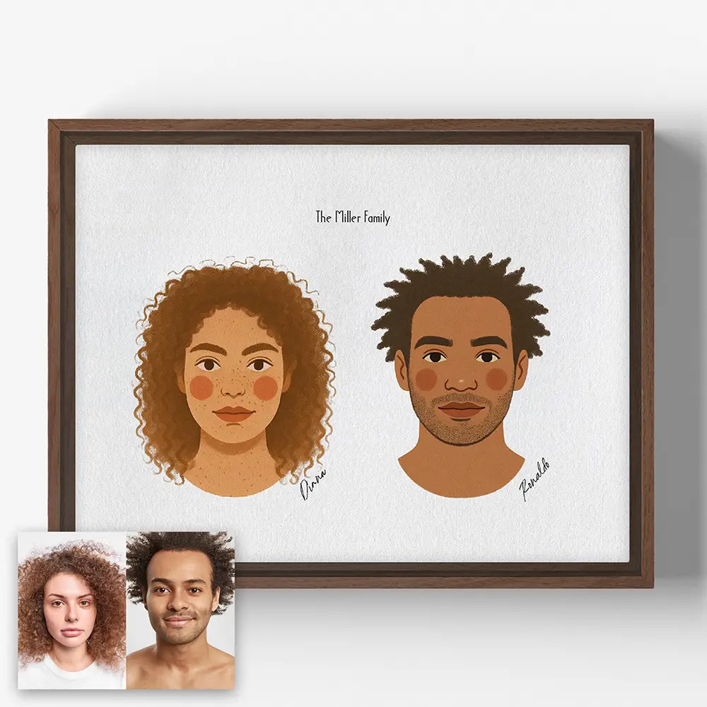 The Family Edit – Custom Portrait Canvas for Two | Lime & Lou (US)