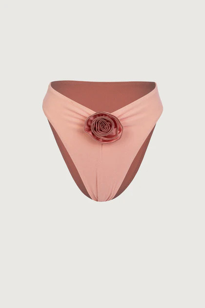 Rosette High Rise Bottom (Faux Suede Blush/Blush) | SAME