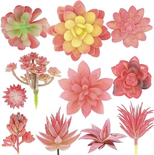 Tiita Small Artificial Succulent Plants Fake Faux Succulents Plants Floral for Garden Wedding Home D | Amazon (US)