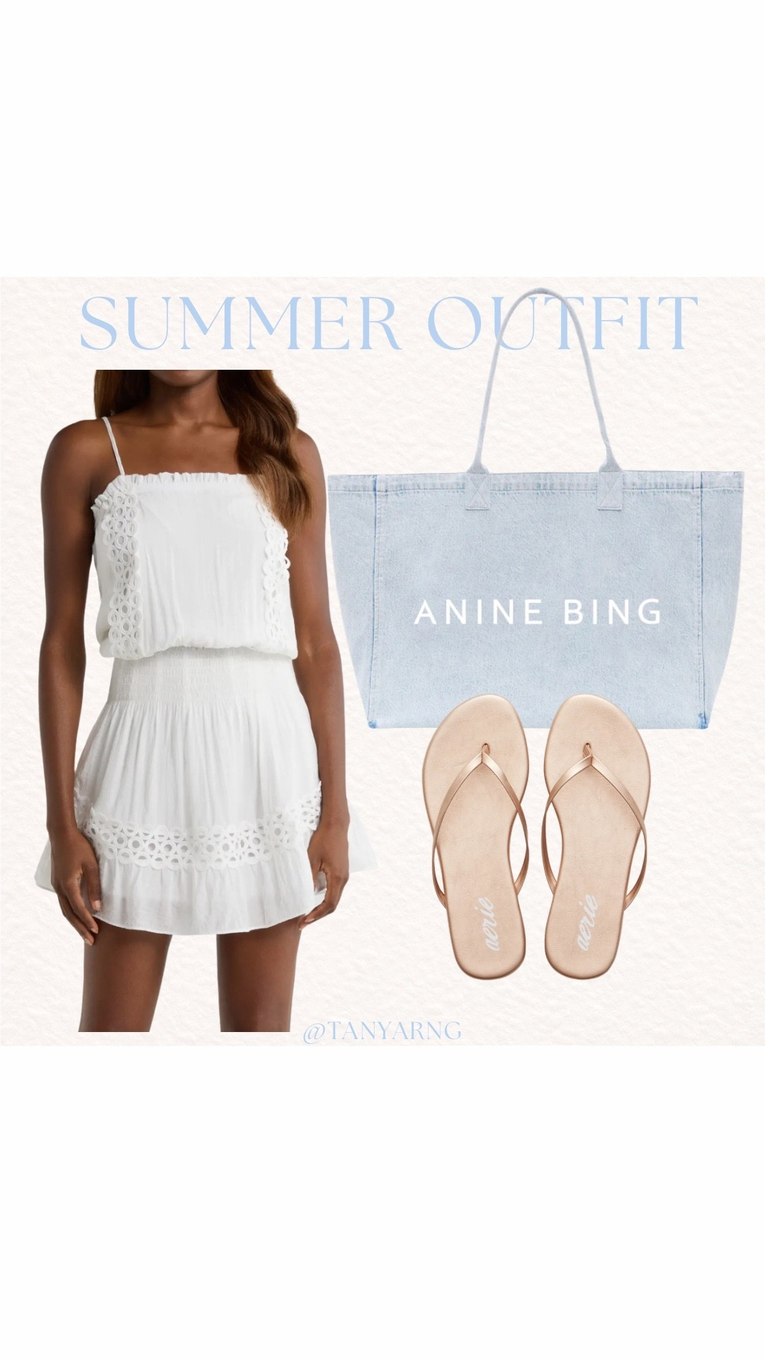 White romper, anine bing tote bag, sandals , spring outfit 

#LTKOver40 #LTKmomlife #LTKMothersDay