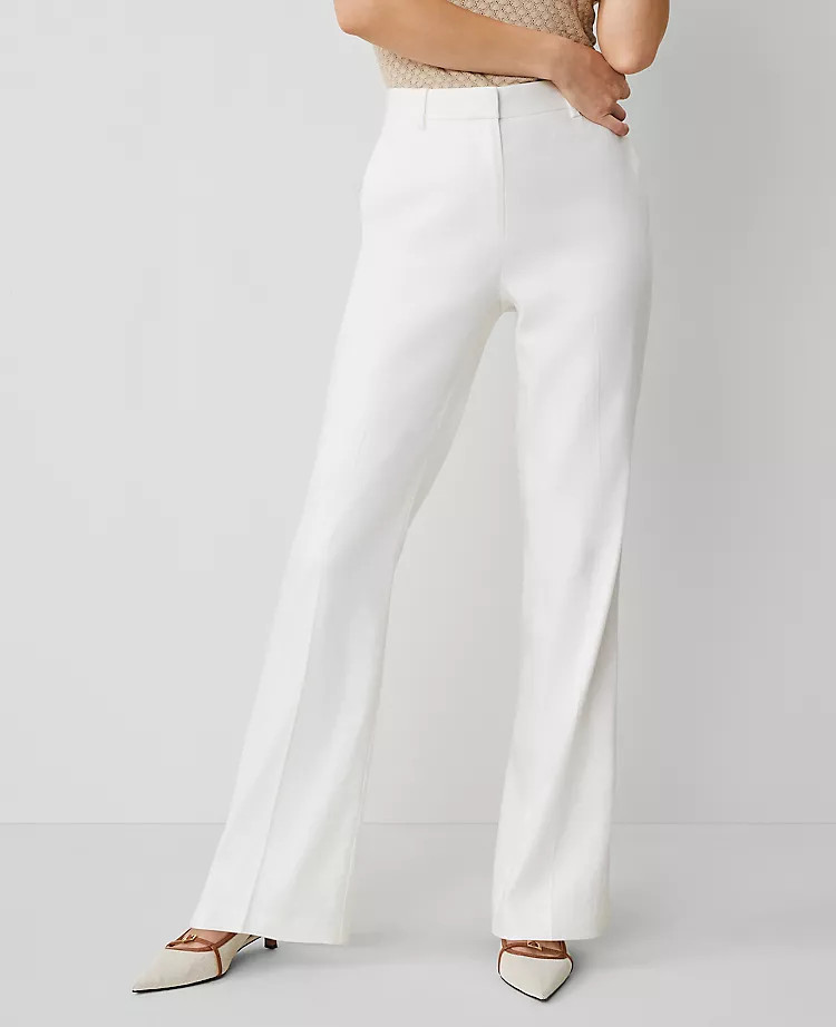 The Trouser Pant in Herringbone Linen Blend | Ann Taylor