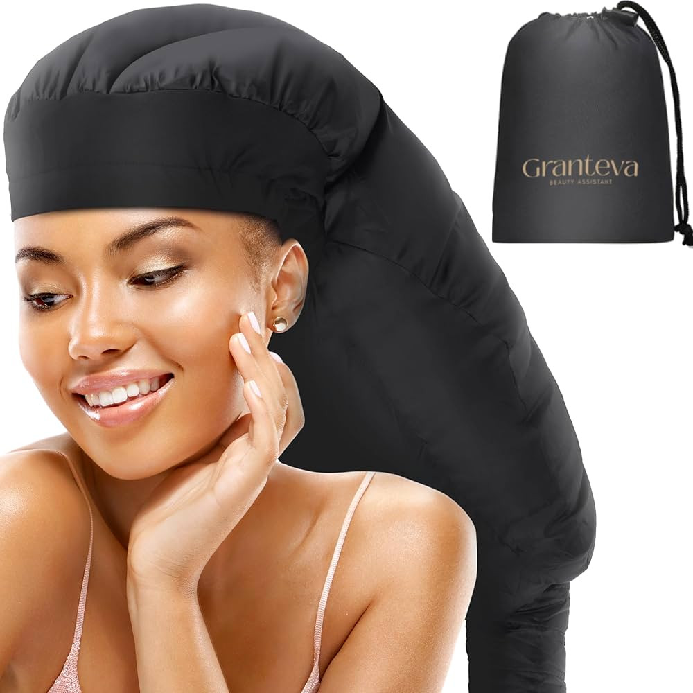 Large Bonnet Hair Dryer Attachment for Locs, Dreadlocks & Natural Curly Hair \u2013 XL Soft Satin... | Amazon (US)