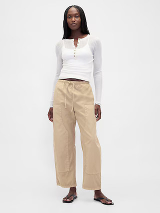 Twill Easy Double-Knee Barrel Pants | Gap (US)