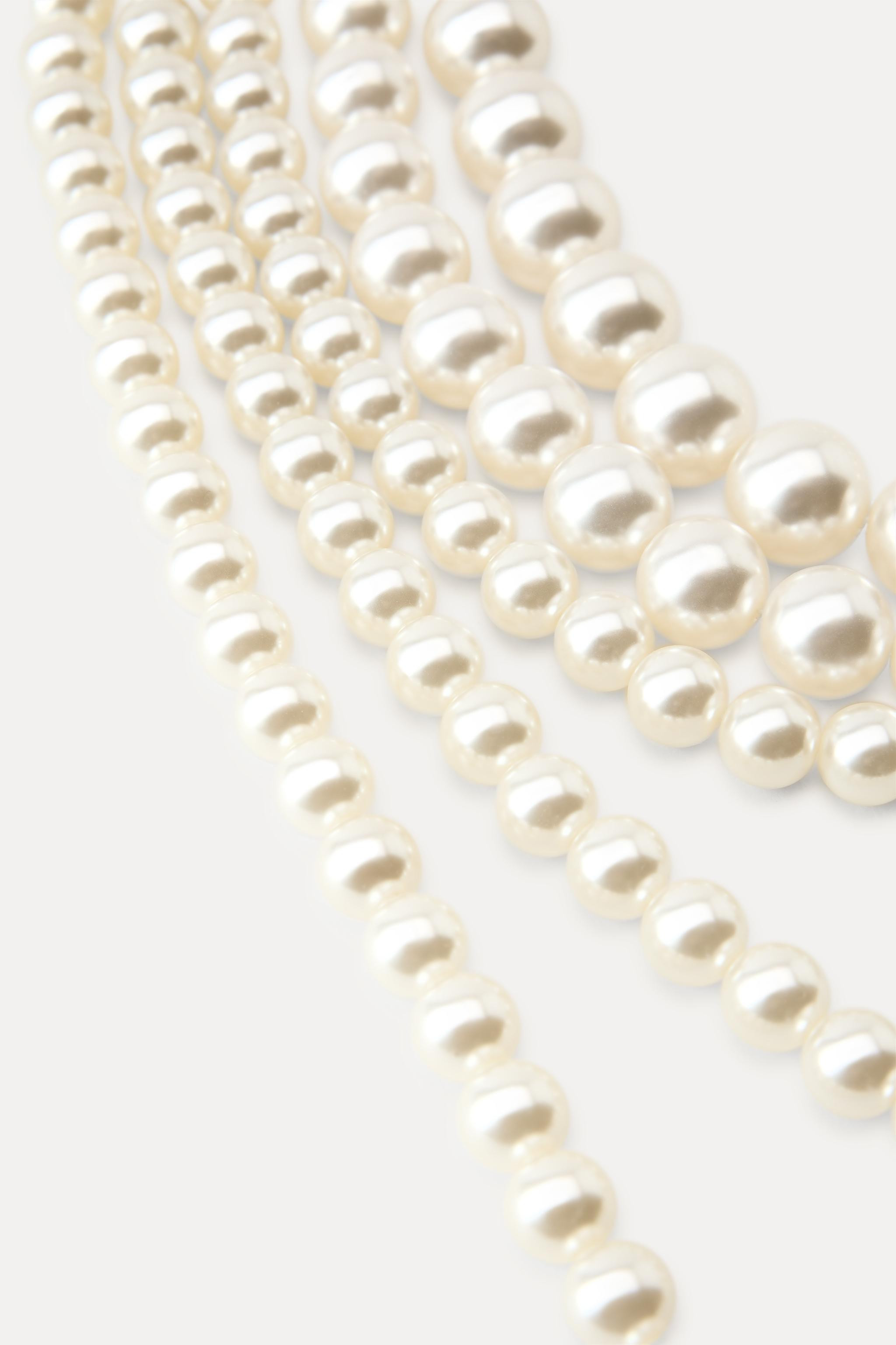 MULTI-STRAND FAUX PEARL NECKLACE | Zara US