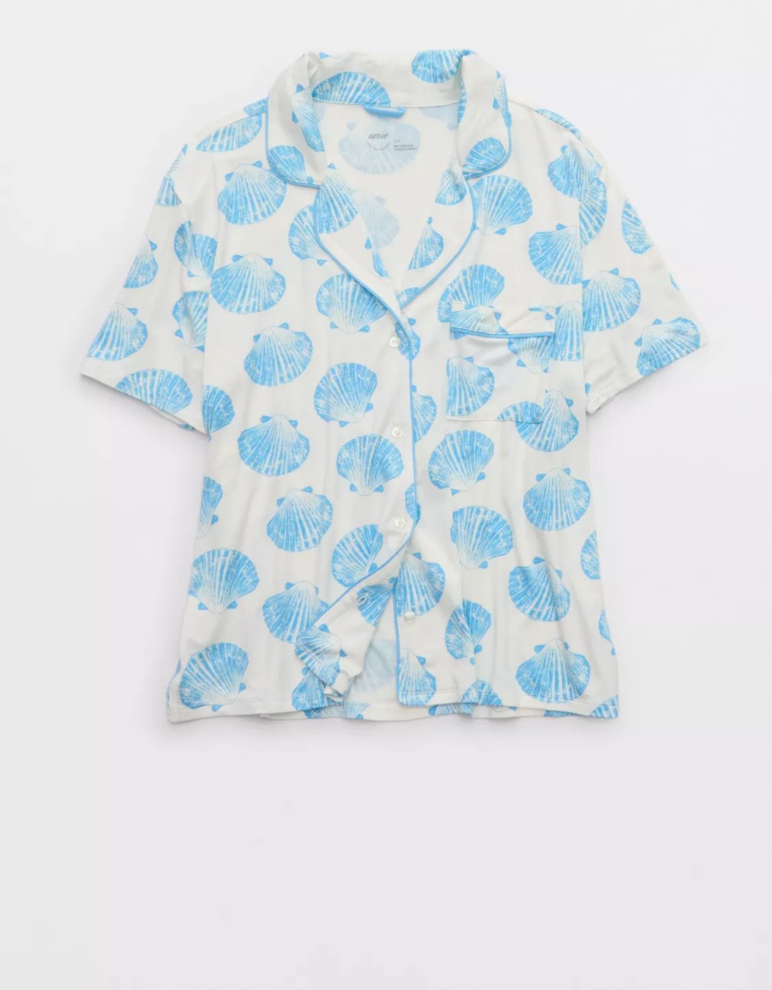 Aerie Real Soft® Short Sleeve Pajama Shirt | American Eagle Outfitters (US & CA)