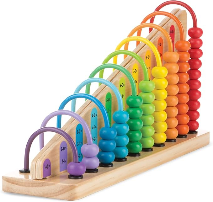 Melissa & Doug Add & Subtract Abacus - Educational Toy With 55 Colorful Beads and Sturdy Wooden C... | Amazon (US)