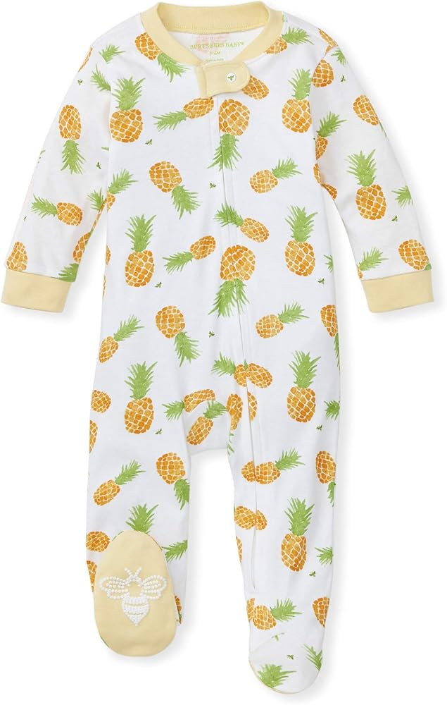 Burt's Bees Baby Boys' Sleep and Play PJs, 100% Organic Cotton One-Piece Romper Jumpsuit Zip Fron... | Amazon (US)
