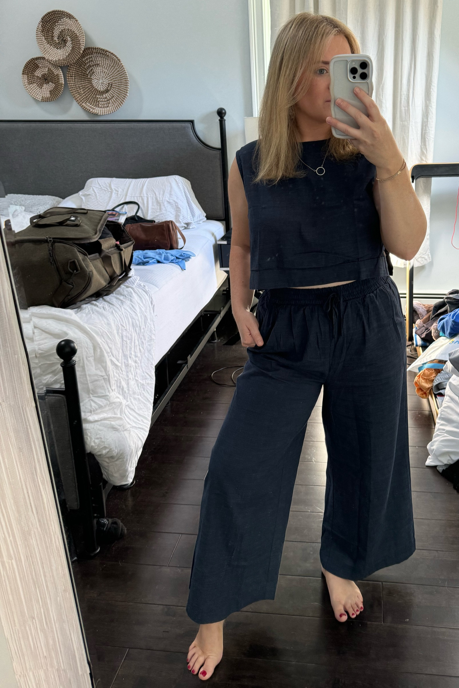 Comfy linen two piece set 🫐

#LTKSeasonal #LTKFamily #LTKSummerSales