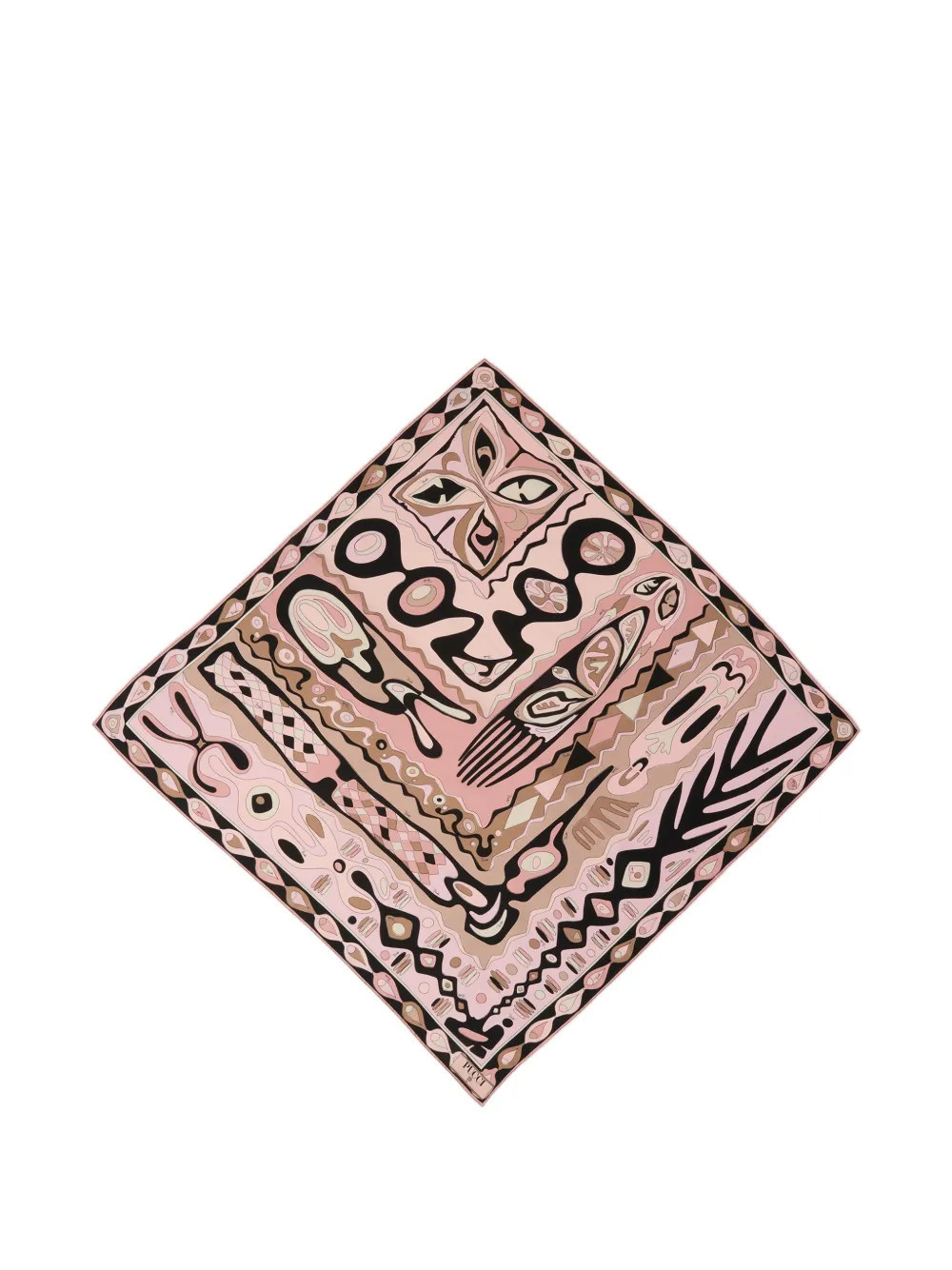 PUCCI geometric-print silk scarf - Pink | Farfetch Global