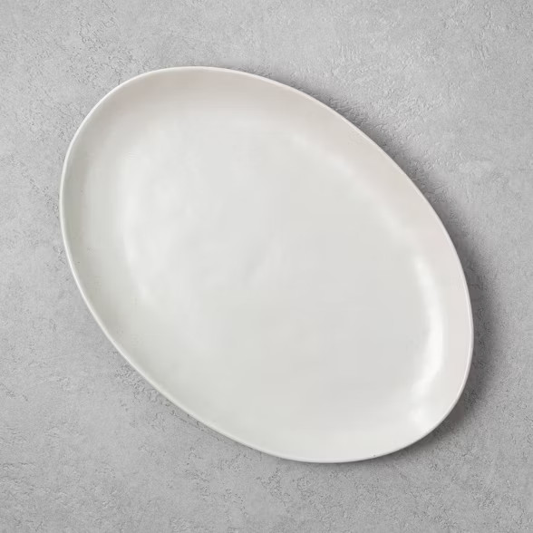Refined Stoneware Oval Serve Tray Speckled Natural - Hearth & Hand™ with Magnolia | Target