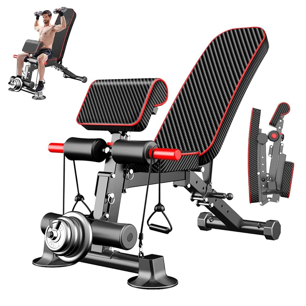 Adjustable Weight Bench - Utility workout Benches for Exercise, Free Installation Design for Port... | Amazon (US)