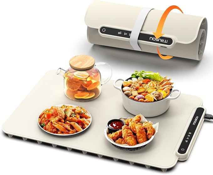 Food Warming Mat, iTRUSOU Electric Warming Tray Full Surface Heating to Keep Food Warm or Thawing... | Amazon (US)